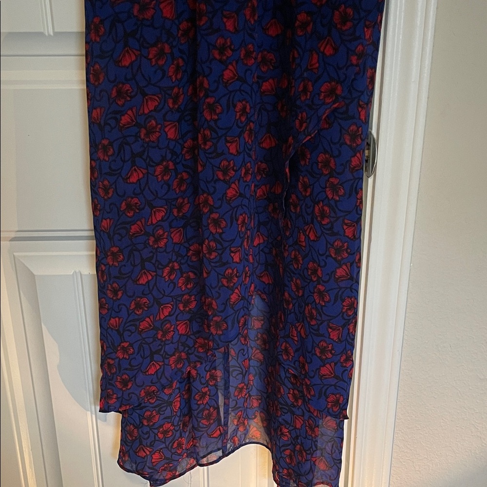 Disney Blue Maxi Dress with Red Floral Print - Picture 6 of 14